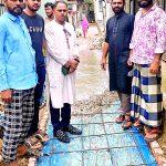 চেয়ারম্যান  মাজহারুল ইসলাম মানিক সওদাগর  ৪নং ওয়ার্ডের ১১০ ফিট আরসিসি রাস্তা  পাকাকরণ কাজের উদ্বোধন করেন