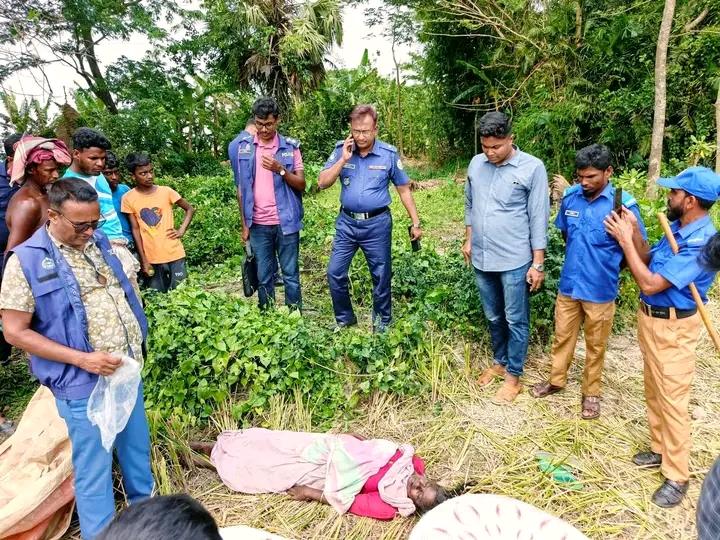 আমতলীতে ধানক্ষেতে মিললো অজ্ঞাত নারীর লাশ উদ্ধার করলো পুলিশ