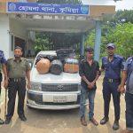 হোমনা থানার পুলিশ ৩০ কেজি গাঁজা ও প্রাইভেট কার সহ একজন আটক